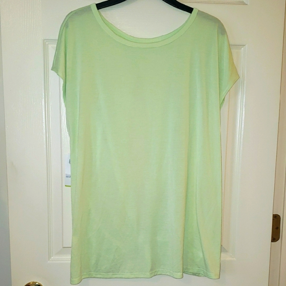 Old Navy Neon Lime GO-DRY Active Top, Size Large NWT